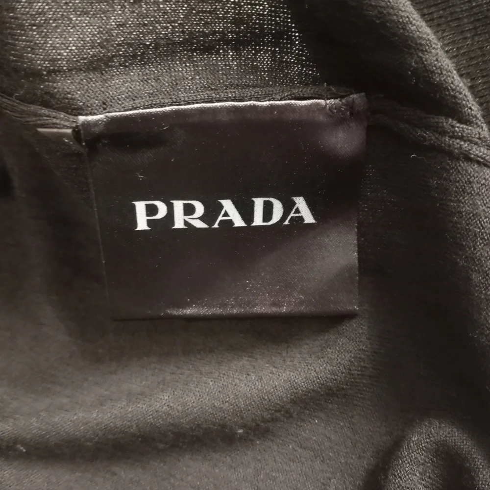 PRADA Women's navy wool long sleeve V-neck classic sweater IT48 small - Picture 12 of 16